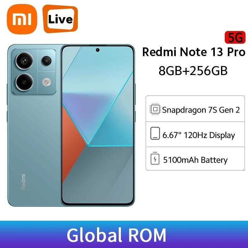 Xiaomi Redmi Note 13 Pro 5G Global Version Cellphone 6.67" 120Hz Display 200MP Triple Camera 5100mAh Battery 67W Fast Charging
