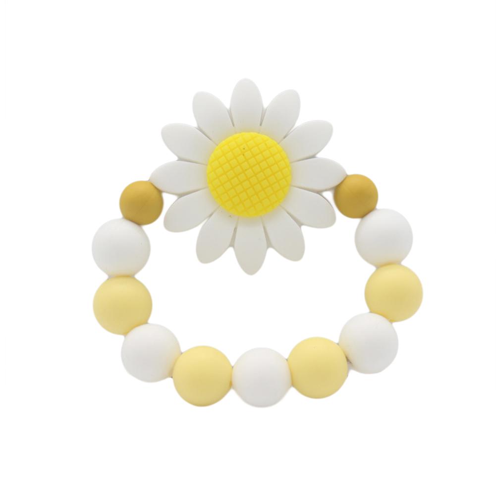Colorful Bracelet Silicone Teether Chew Soft Beads Toy Baby