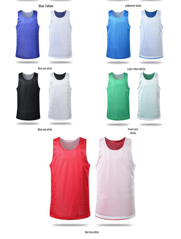 Reversible Mesh Basketball Jersey - Plus Size; Lightweight, Breathable Sports Vest for Training and Competition.