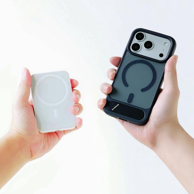 Fold Bracket Matte for Magsafe Case for 17 16 15 14 13 12 Pro Max Magnetic Stand Holder PC Cover for Air 16 Plus