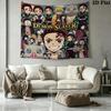 Demon Slayer Kimetsu No Yaiba Wall Tapestry Aesthetic Wall Hanging Printed Fabric Blanket Decorative Tapestries for Bedroom Living Room Home Decor