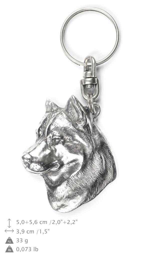 Siberian Husky, Chukcha - Silver-plated Dog Pendant, Handbag Decoration, Backpack Pendant by Art-Dog Brand