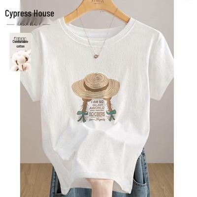 T-shirt da donna stampata a maniche corte