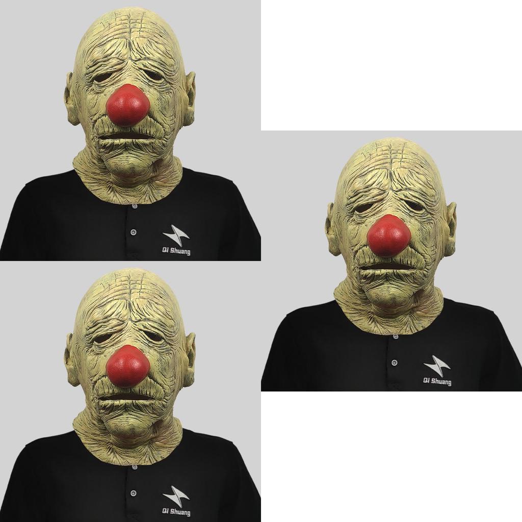 Terrifying Joker Old Man Mask For Halloween Parties Scary Costume Accessory For Events