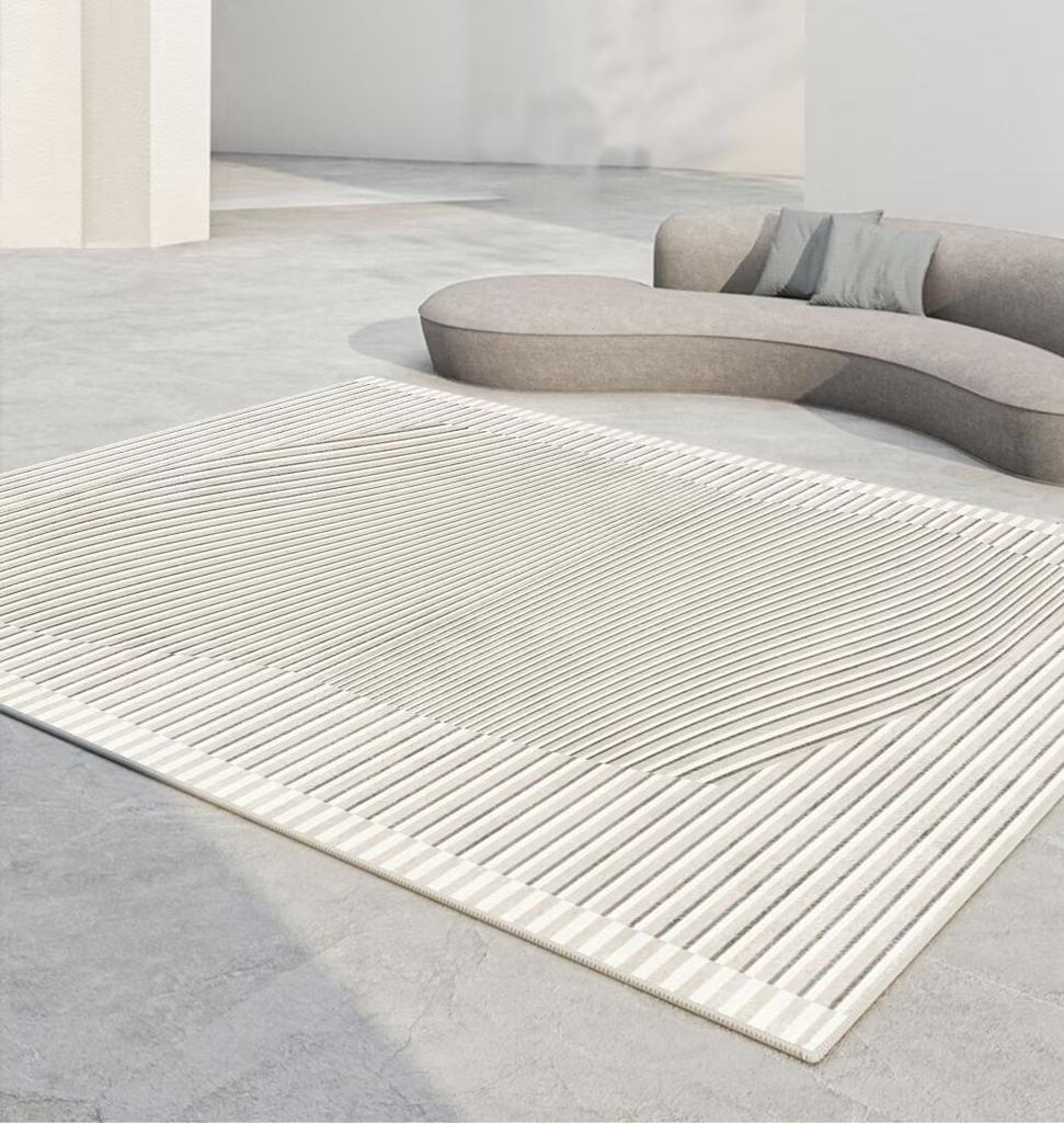 Simplicity Geometric Carpet Living Room Light Luxury Decoration Sofa Area Rugs Non-slip Bedroom Lounge Soft Floor Mat Washable