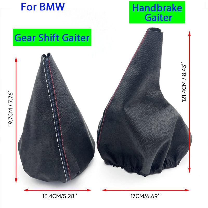 HQ Car Shift Gear Stick Dust-proof Cover for BMW E30 E36 E34 E46 Z3 Manual Models Handbrake Handle Faux Leather Cover