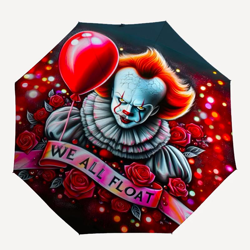 1pc Pennywise2 Umbrella, Sun Protection, And UV Shielding. It Has Eight Sturdy Ribs for Outdoor Use And Perfect Gift