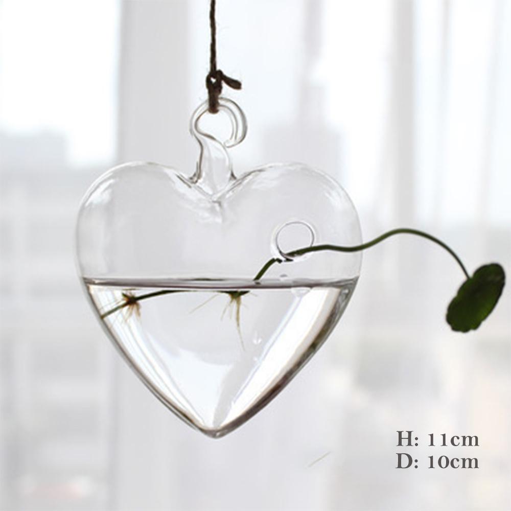 1Pcs Creative Hanging Glass Vase Transparent Hydroponic Container Terrarium Flower Plant Pot Garden Home Wedding Decoration