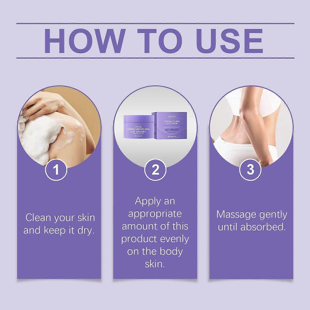 3 X Get-Dreamy Overnight Toning Body Firming Cream, Anti-Wrinkle Skin Tightening Gel, Body Firming Cream