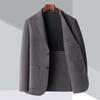 Spring and Autumn New Suit Men's Business High-end Fashion Solid Color Wool Jacket