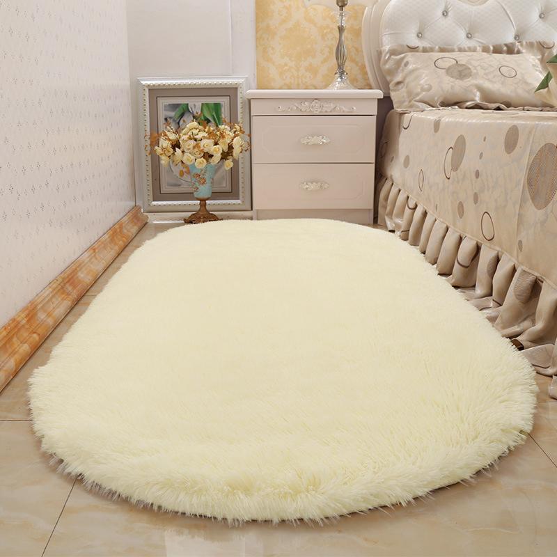 Tapete de pelúcia macio de pele de carneiro para quarto, almofada de lã de imitação, tapete de cabeceira de pelo longo, almofada de sofá, tapetes de pele para sala de estar