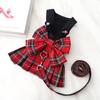 Pet Supplies Dog Skirt Cat JK Cat Chest Strap Dog Rope Teddy Pomeranian Walking Dog Clothes Traction Rope
