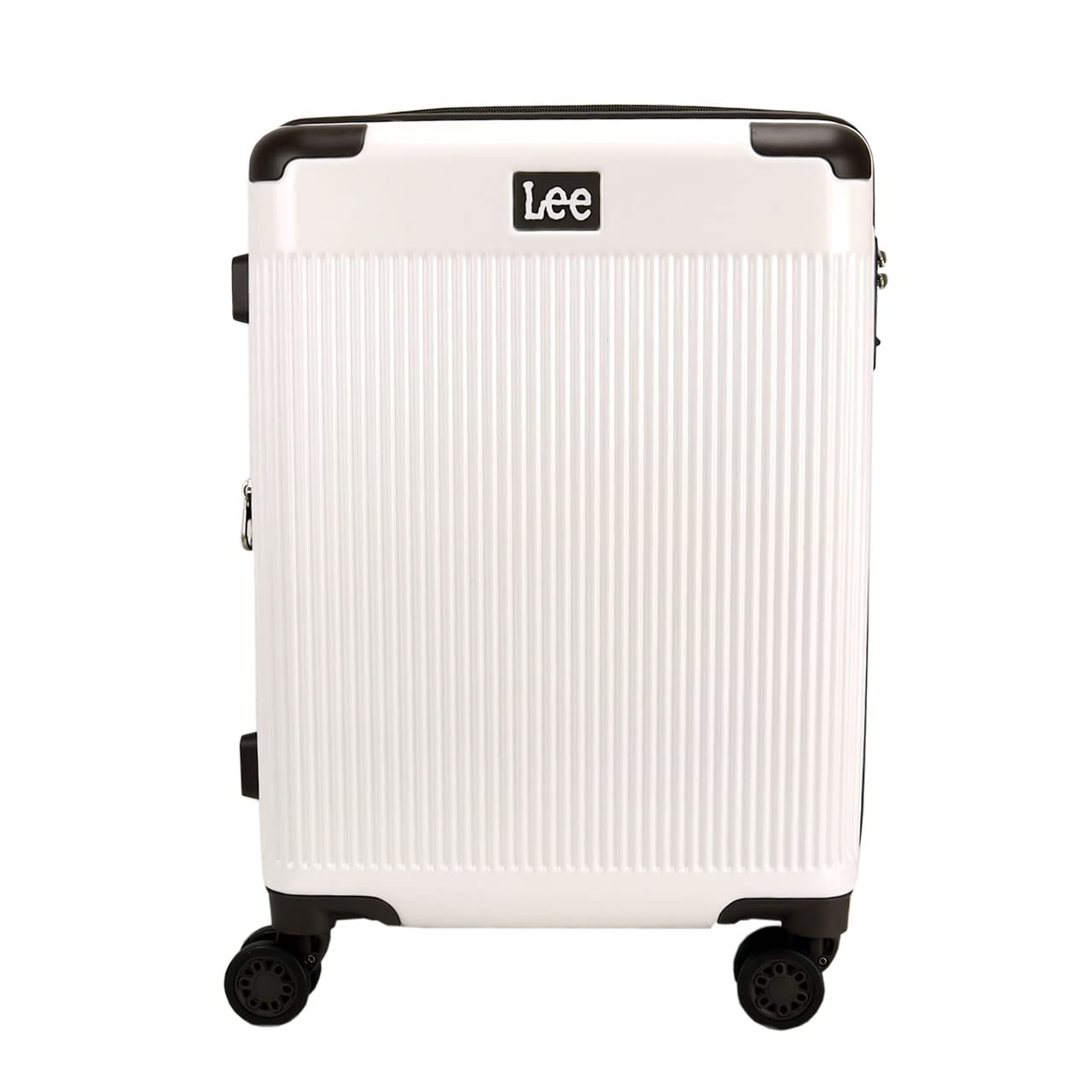 

twin paisley pattern TSA gusset approximately 1 white [Lee] Suitcase, ultra-lightweight, wheels, denim-like surface, interior, carry-on size, lock,