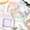 1pack/50Pcs European Floral Square Paper Vintage Art Style DIY Handmade Album Scrapbooking Decorative Paper Supplies