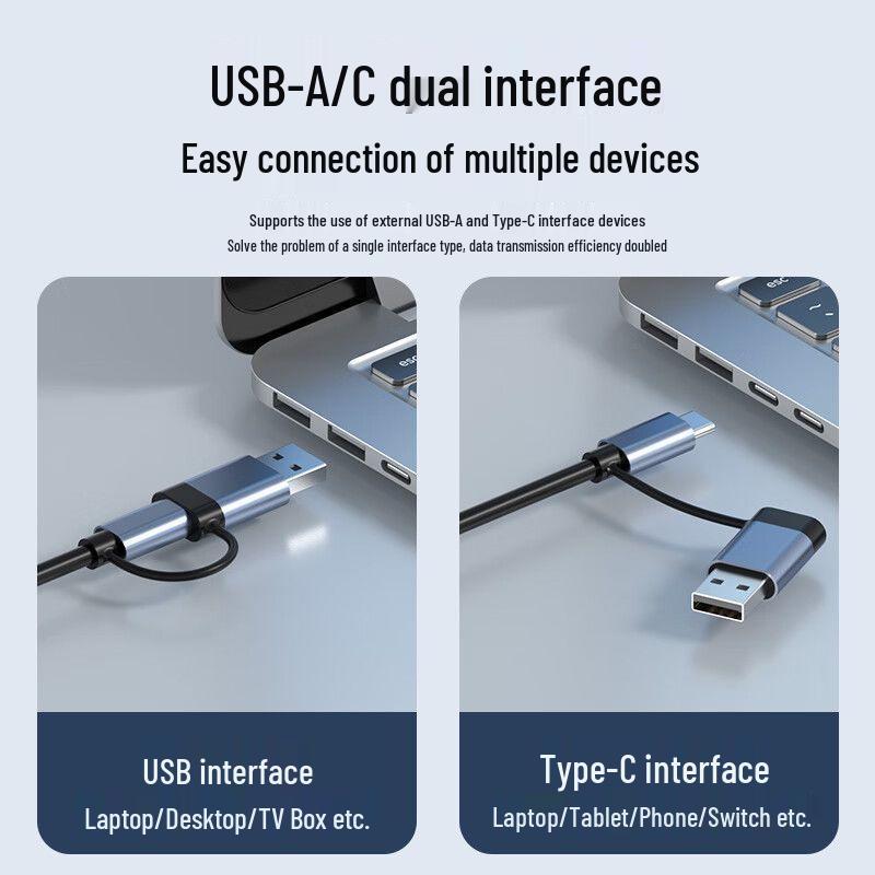USB-C Hub: 8-in-1 Expansion Dock for Laptops