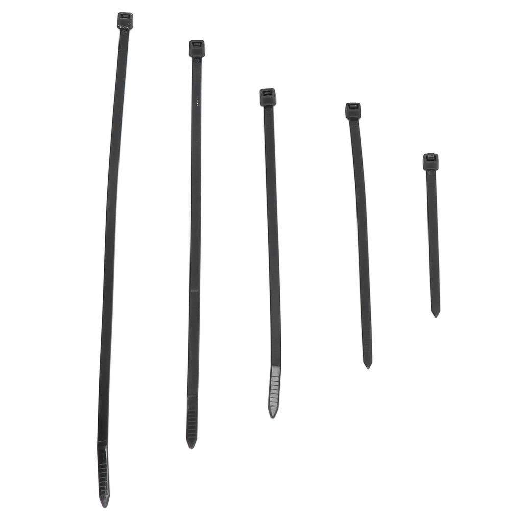 700 Stück Kabelbinder 40 lb Festigkeit Schlauch Zip Selbstsichernd Set Kit für Drahtleitung Schwarz