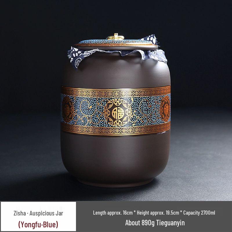 Handmade Chinese Zisha Tea Storage Jar