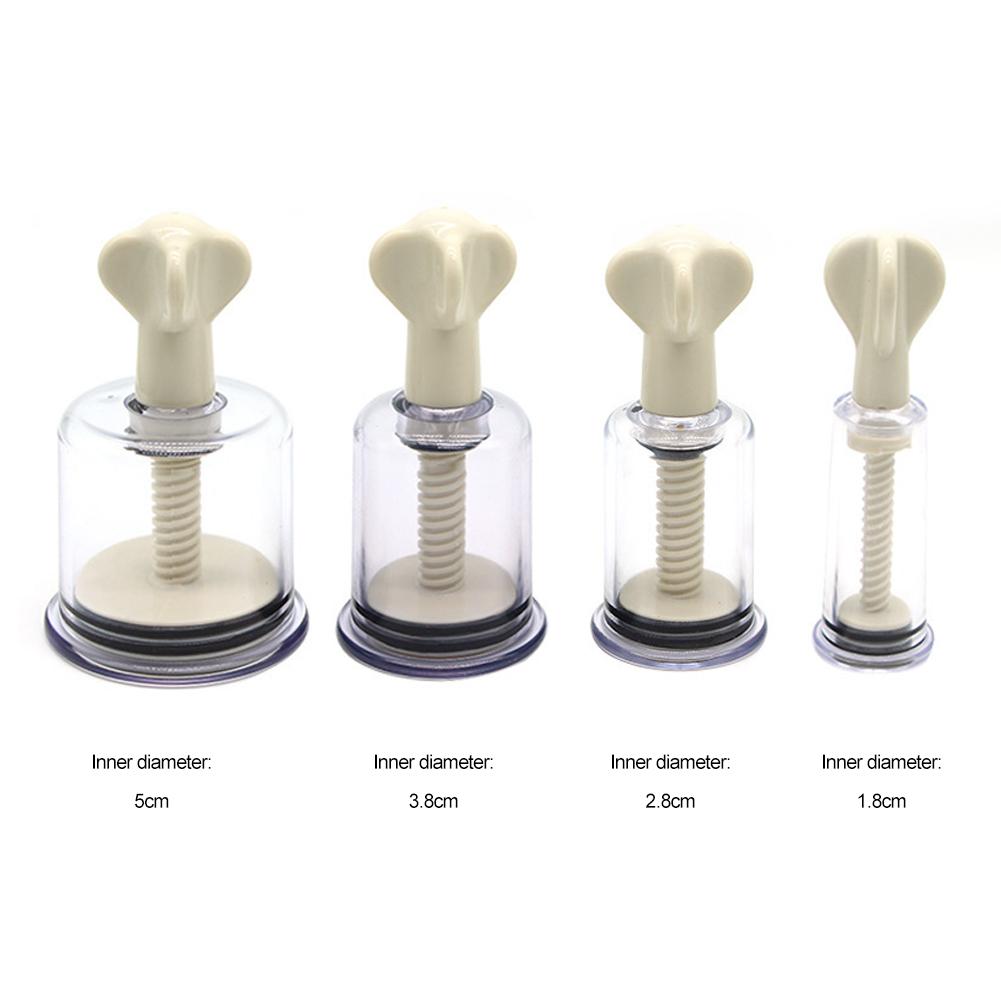 4 Size Nipple Sucker Enlarger Nipple Clamps Pussy Pump Clitoris Clip Vacuum Stimulate Breast Enlarger Sex Toy For Women Men BDSM