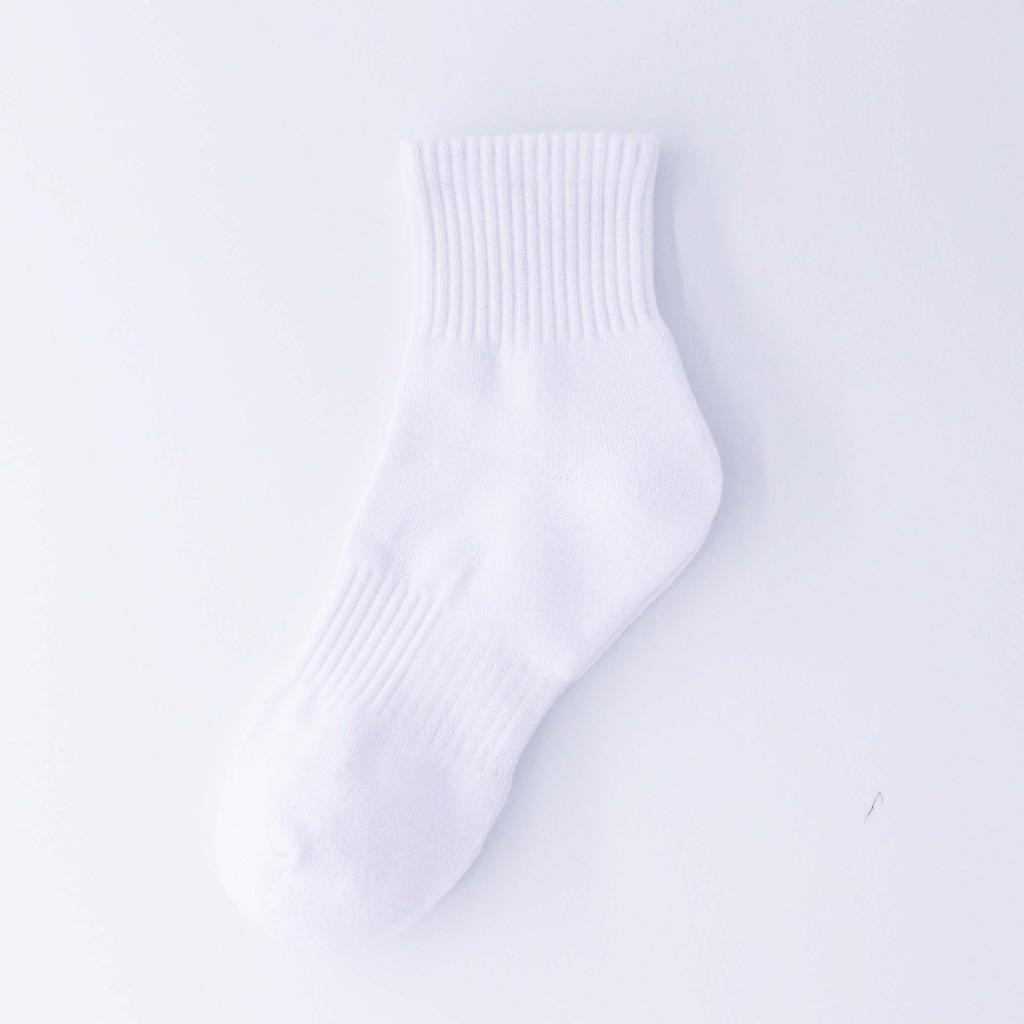 Men's Black & White Combed Cotton Sports Socks: Mid-Calf & High-Calf Compression, Odor-Resistant, Sweat-Absorbent, Ankle Length