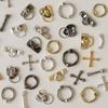 100Pcs 3D Punk Silver/White/Black/Gold Metal Parts Manicure Accessoire Nail Decoration Alloy Retro Circle Nails Art Charms