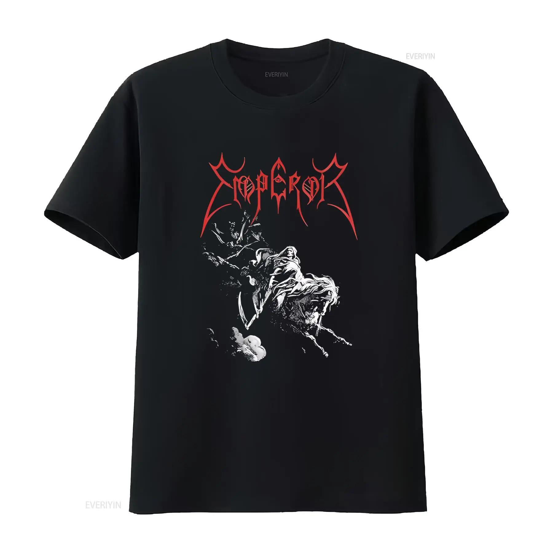 

Early 00s Emperor Wrath of the Tyrant Black Metal Band T Shirt vintage Washed Versatile streetwear Soft Comfortable Casual 5XL різнокольоровий