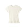 8073 #Special 40 Cotton Threaded, Lace Lace Age-reducing Short-sleeved T-shirt for Women