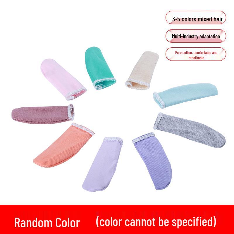 Zesílené návleky na prsty z čisté bavlny: Odolný proti opotřebení, Prachotěsný, Prodyšný a Absorbující pot