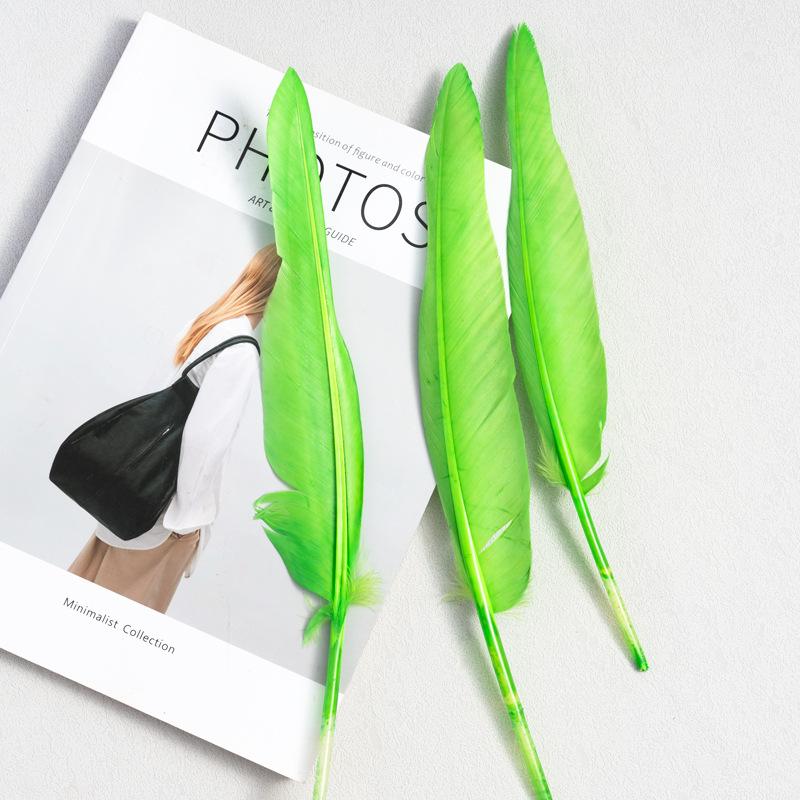 Bulk Long Colorful Goose Wing Feathers Pen Ballpoint Pen Metal Pretty Party Wedding Gift Craft Special Events