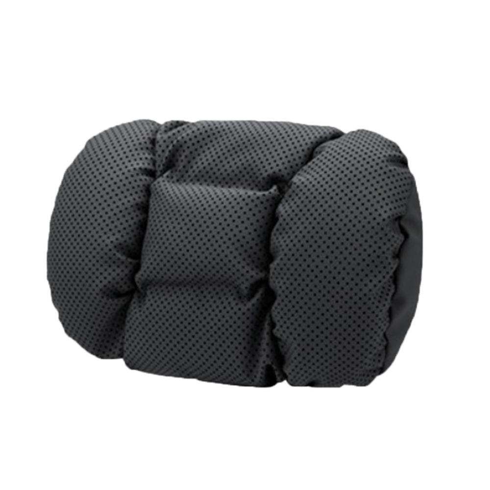 Neck Lumbar Support Leather Car Headrest Stain Resistant Neck Protector  Vehicle Mounted black-head