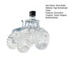 Traktorenförmiger Whiskey-Karaffe, 300ML Weinflasche mit Deckel, Klare Glasflasche für Whiskey Wein Spirituosen, Einzigartiges Neuheit Barzubehör Geschenk für Whiskey