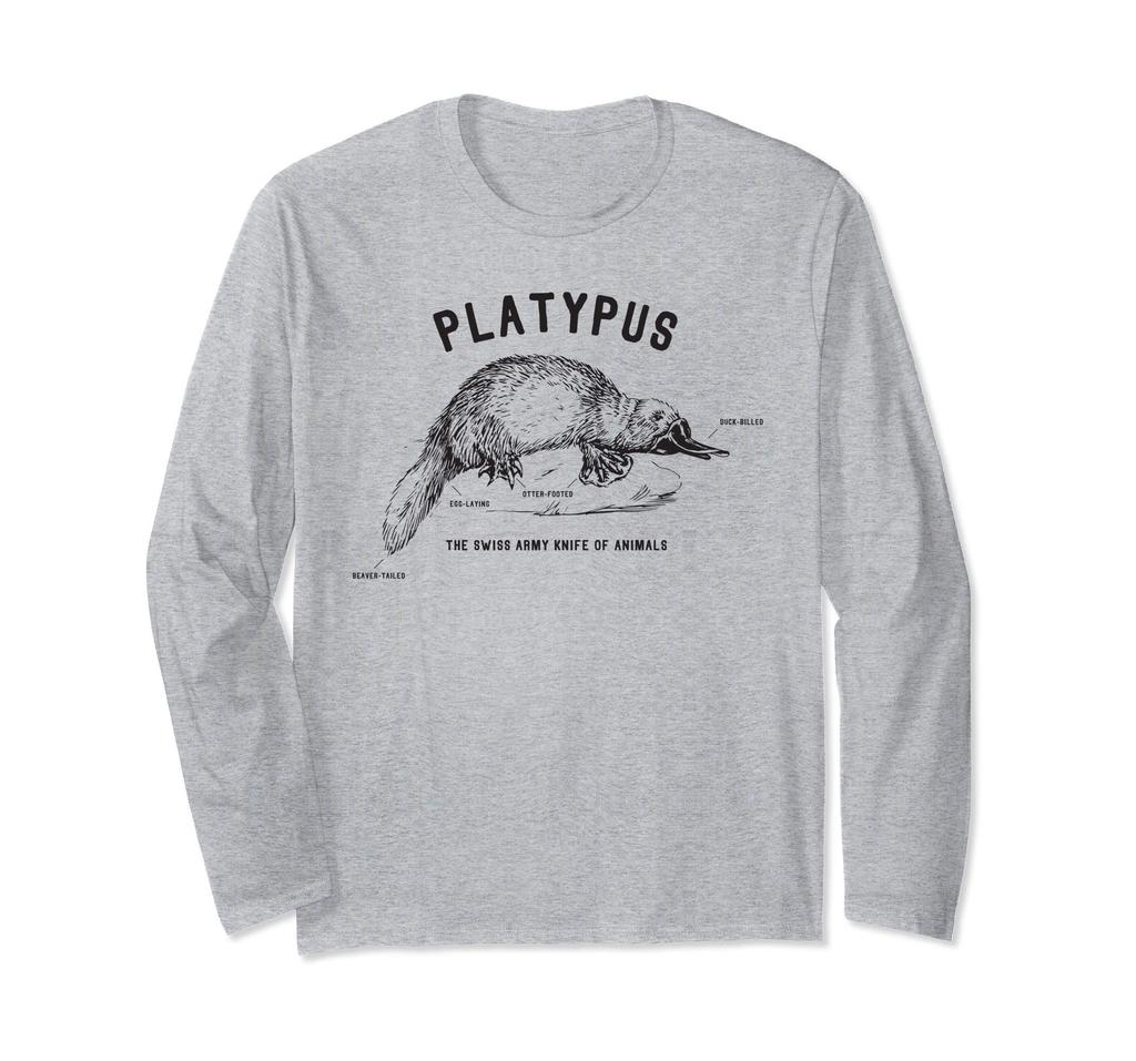 Platypus Swiss Army Knife of Animals Design Funny Gift Long Sleeve - T-Shirt