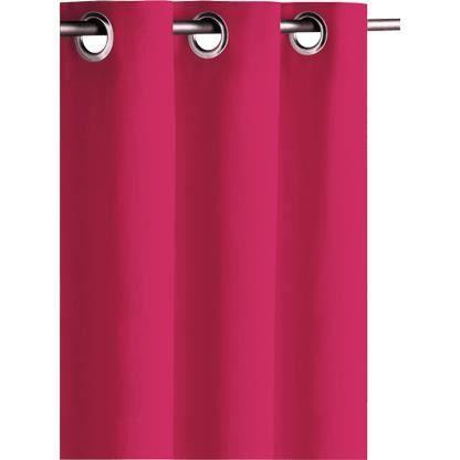 Rideau occultant - Fuschia - 135x240 cm - 8 œillets - 100% polyester - Entretien facile