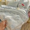 Pure Cotton Lace Summer Quilt Set - Free Shipping, Machine Washable, Available In Single and Double Sizes for Spring, Autumn, or Thin Summer Use.