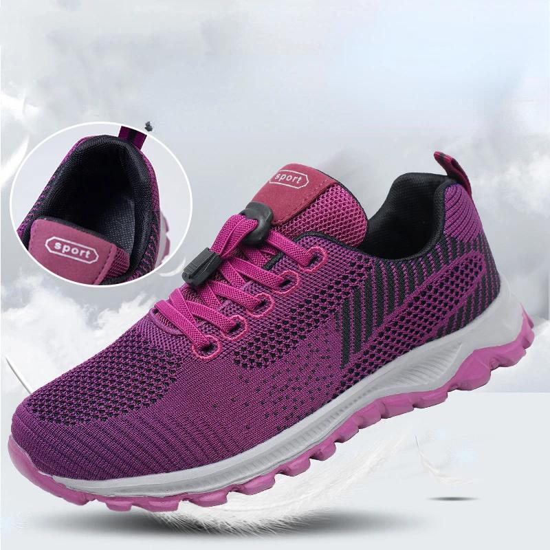 Fashion Large size Women's Shoes Fashion Soft Sole Anti-slip Mesh Lightweight Comfort Sneakers Shoes for Women Zapatos De Mujer 2024