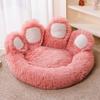 Cozy Bear Paw Pet Bed: Plush All-Season Comfort for Cats and Dogs