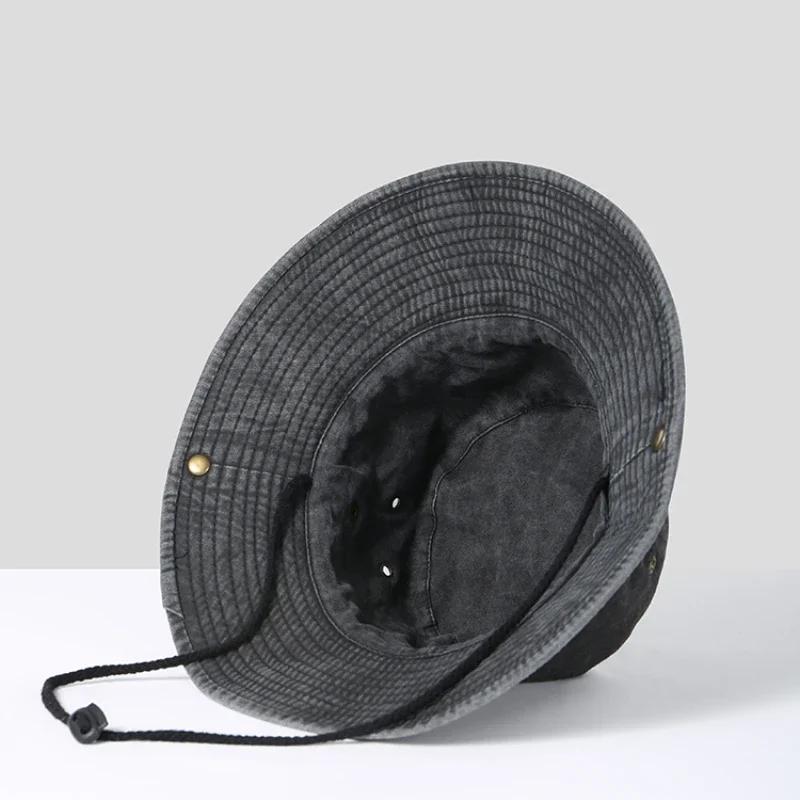 Big Size Do Old Large Eaves Bucket Hat Men Women Outdoor Sunscreen Hat Sun Protection Fishing Caps Washed Cotton Fisherman Caps
