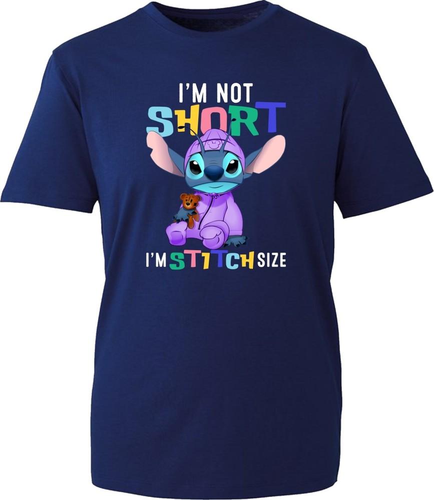 Im Not Short Im Stitch Size Tshirt Lilo Stitch Vintage Cartoon Birthday Top S
