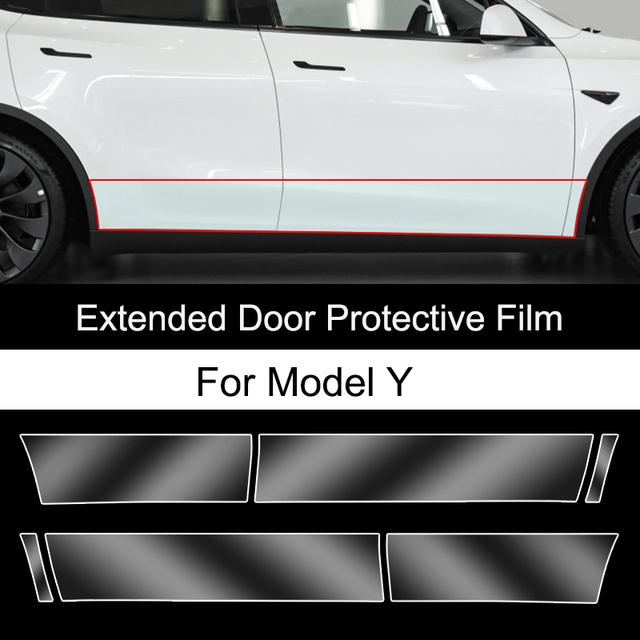 For Tesla Model3/Y 2017-2022 Front Door Rear Door Protective Film Invisible Car Clothing TPU Film Decoration Special Accessories