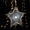 2pcs With Sequins Snowflake Hanging Ornaments Clear Christmas Tree Hanging Ornaments  Shopping Mall