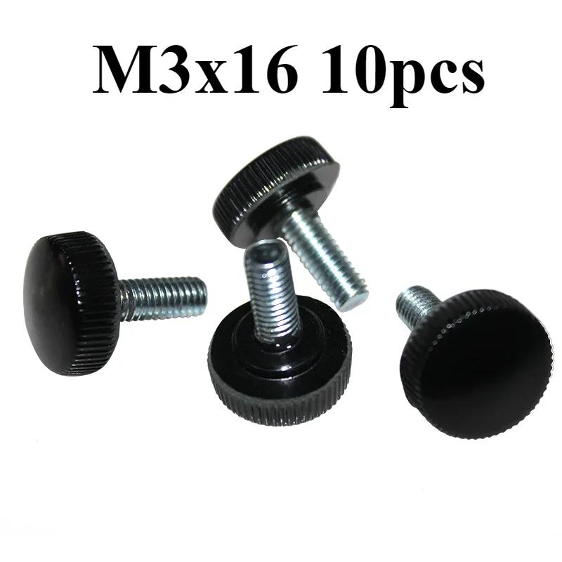 4.8 Grade carbon steel Screw Screw Bolt M3 M4 Metric Male x 6-35mm Thread Legnth With phenolic plastics knurling Head