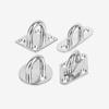 304 Stainless Steel Rhombus Door Buckle with Round Hook and Pull Ring for Sail Accessories