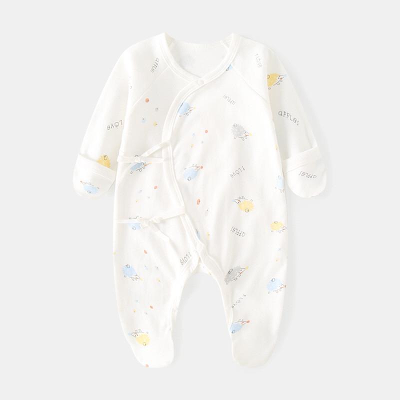 Apple Bear Cloud Print Baby Cotton Romper Suit For Newborns And Infants