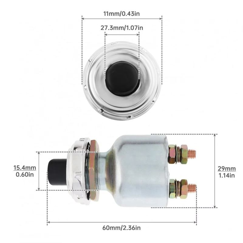 Reliable 12V Push Button Switch JK260 ON-OFF Function Start Button Switch Ignition Starter Switch