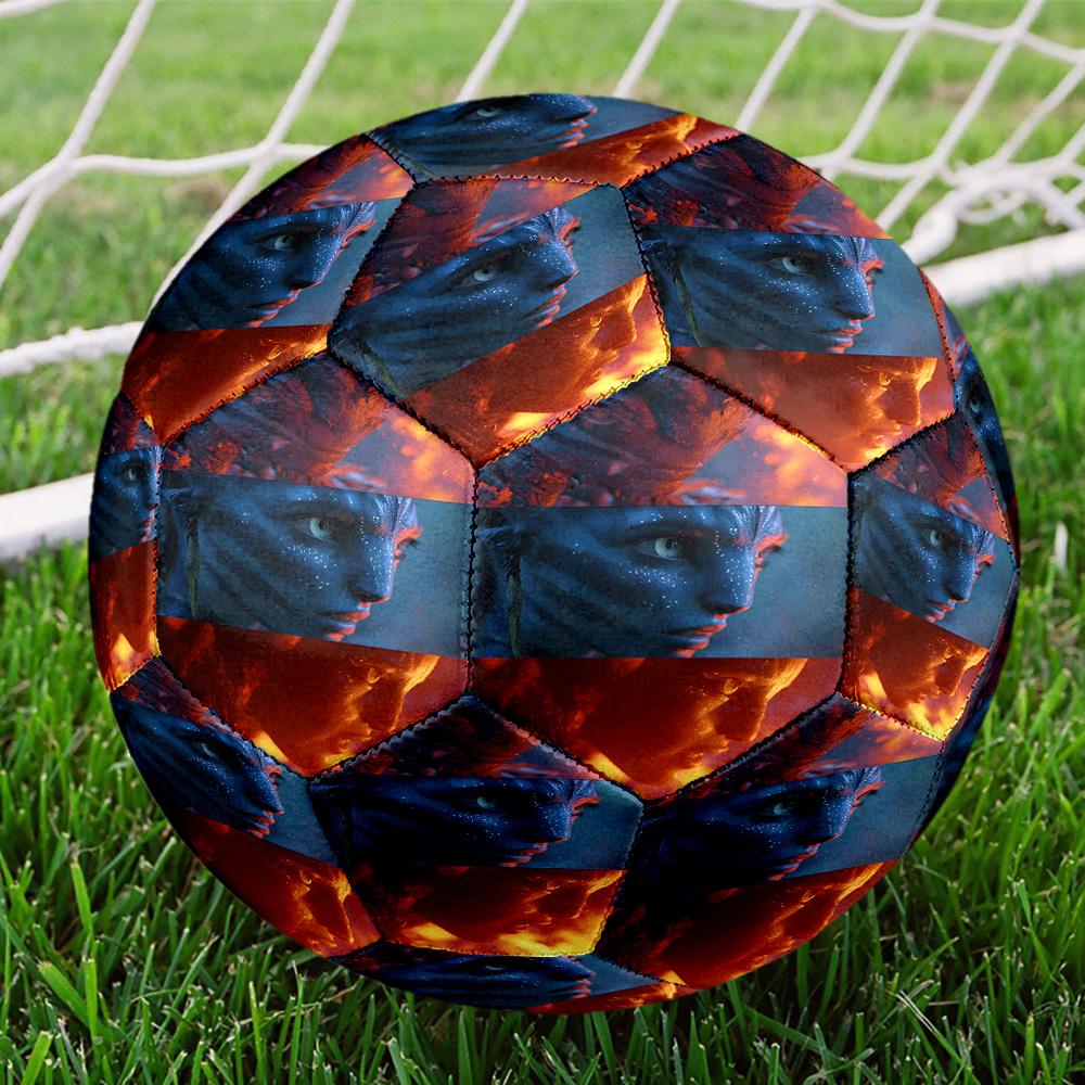Avatar Print Size 5 Soccer Ball, Standard Match Football for Sports Game and Team Practice, Ideal Gift for Soccer Fans