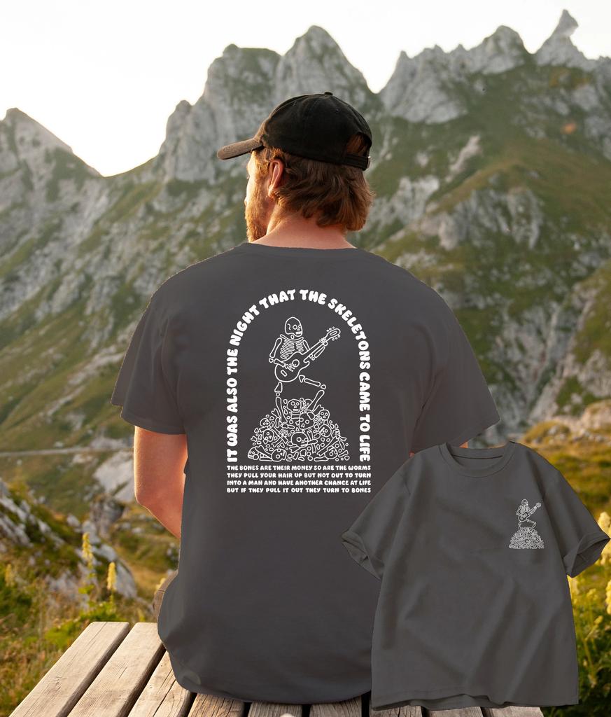 Skeletons Came To Life T Shirt Summer Tracksuit Mens Round Neck Pullover Shortsleeved Tops Casual Sportswear Trendy Streetwear