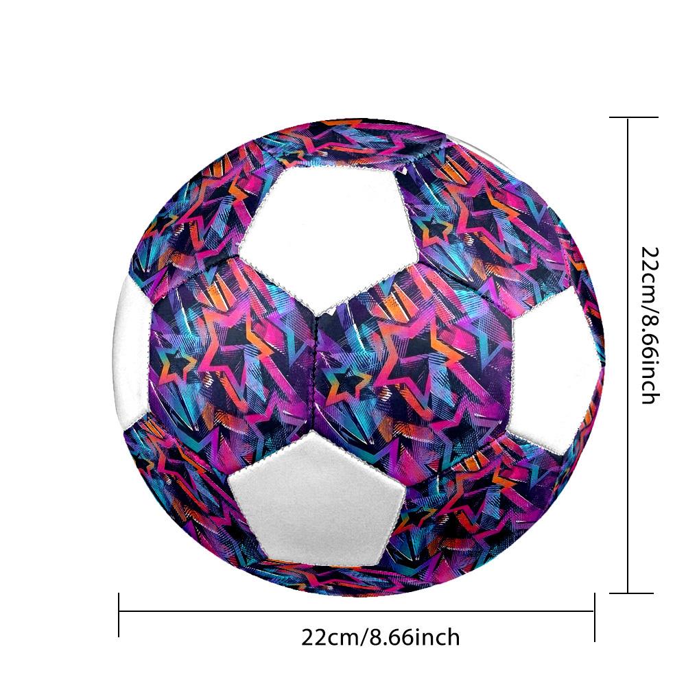 1pc Graffiti Star Lightweight PVC Training Soccer Ball, Size 5, Suitable for Indoor and Outdoor TrainingGift y60399