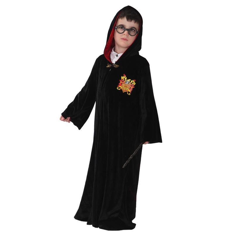 Harry Potter Magic Robe Cape Wand Wizard Costume Hermione Hogwarts Academy Robe