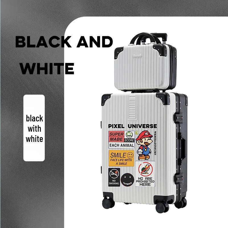 Oein Mario Cartoon Aluminum Frame Luggage 26 inch