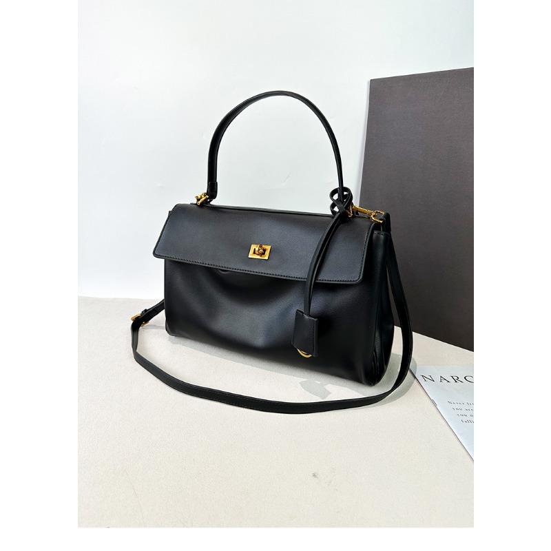 

Универсальная кожаная сумка, сумка-тоут для поездок на работу, черная сумка под мышкой большой вместимости для женщин, высококлассная сумочка