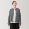 MUJI Yak Blend Mock Neck Size S Women's Cardigan, Gray, (BA1PPA4A)